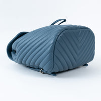 Pre-Loved Chanel ™ Blue Lambskin Leather Chevron Urban Spirit Backpack