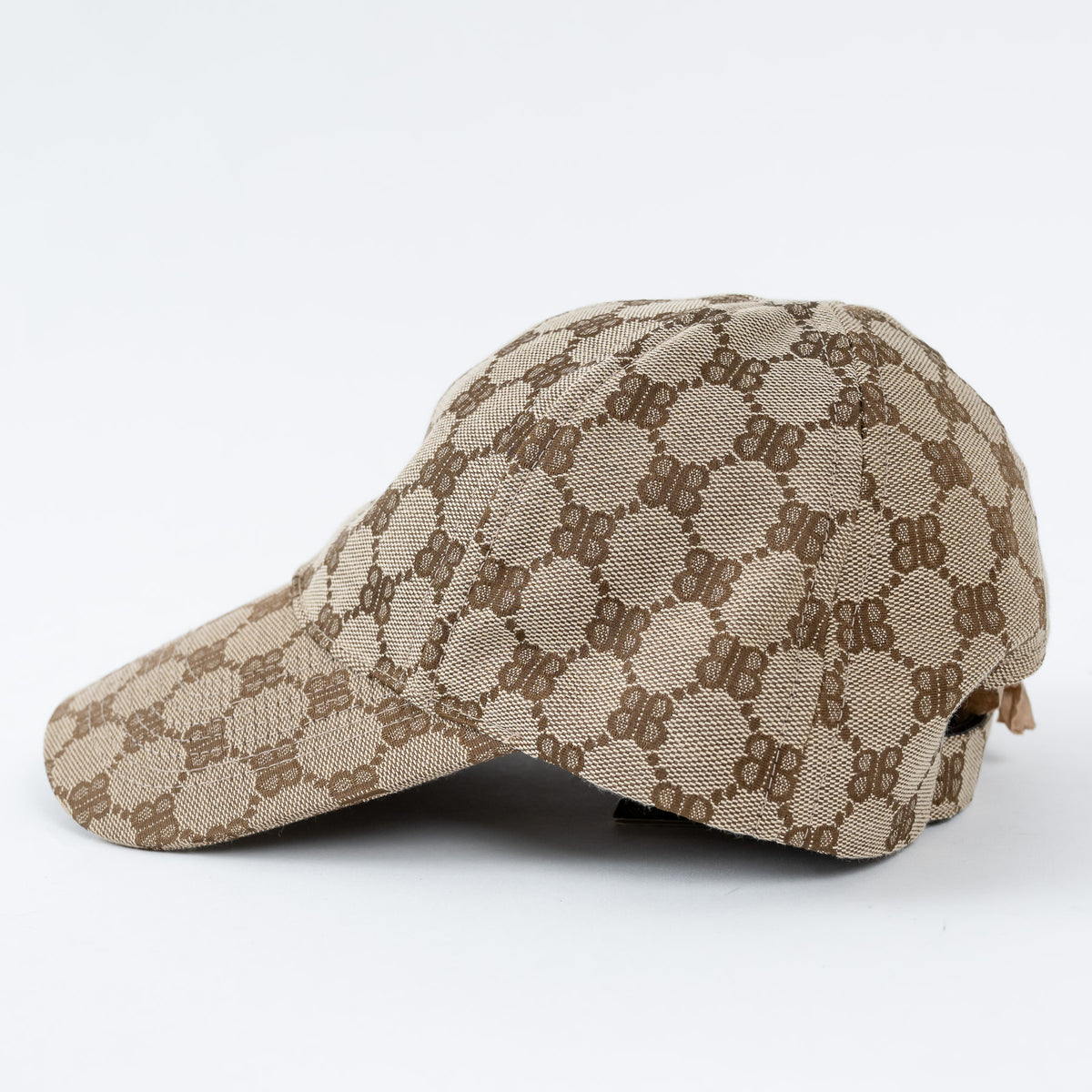 Gucci x Balenciaga Brown Monogram Canvas Hacker Project Baseball Cap Size S