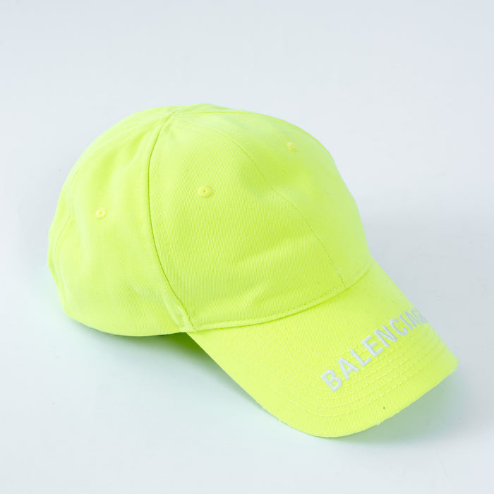Balenciaga Neon Green Logo Cap Size L