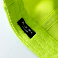 Balenciaga Neon Green Logo Cap Size L