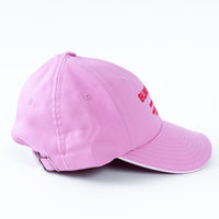 Burberry Pink Baseball Cap with Red Lettering Size M