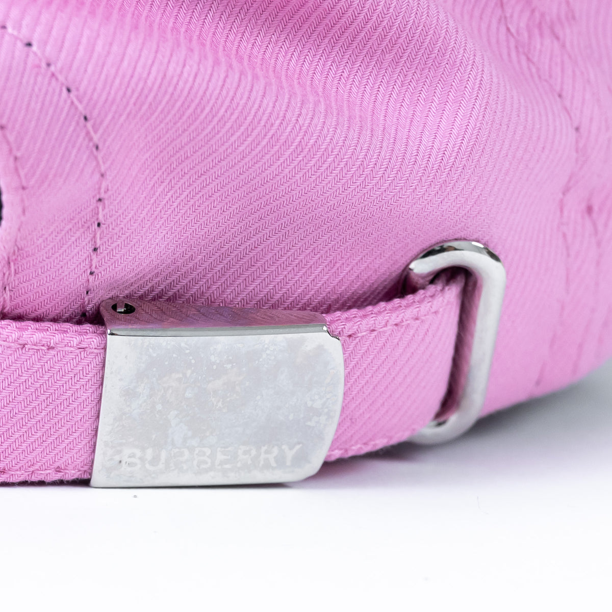 Burberry Pink Baseball Cap with Red Lettering Size M