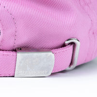 Burberry Pink Baseball Cap with Red Lettering Size M