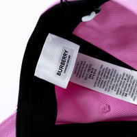 Burberry Pink Baseball Cap with Red Lettering Size M