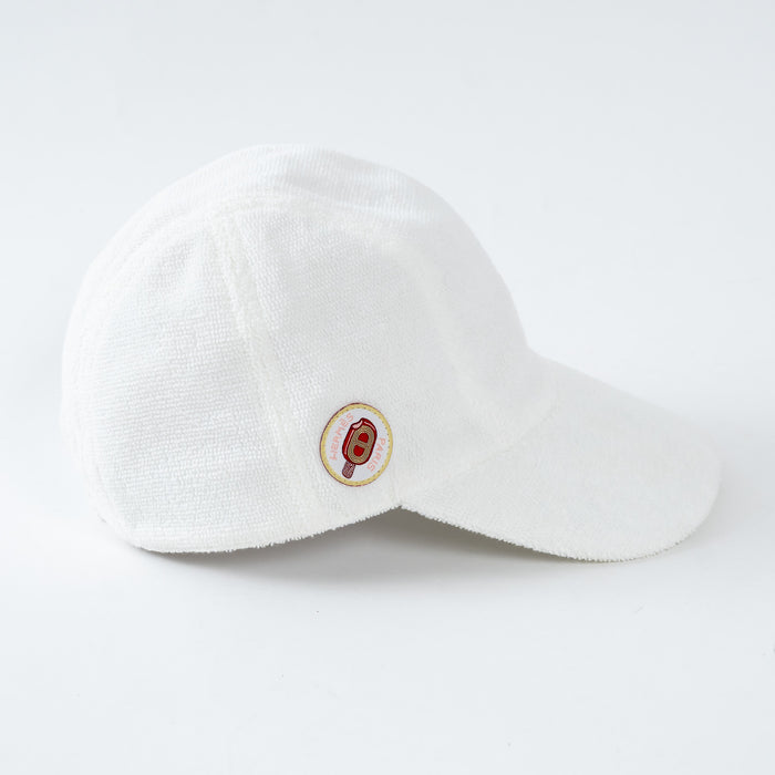 Hermes White Terrycloth Davis Cap Size S