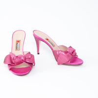 Gucci Pink Sequin Slip on Mules with Bow Size 40