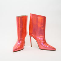 Alexandre Vauthier Coral Metallic Leather Ankle Boot Heel