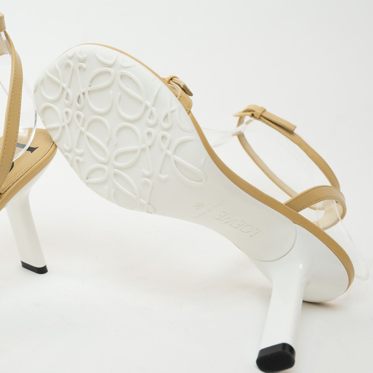 Loewe Tan Petal Leather Sandals Size 36