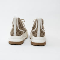 Mens Gucci GG Supreme Canvas Platform High Top Sneakers Size 44