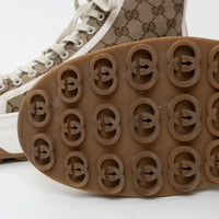 Mens Gucci GG Supreme Canvas Platform High Top Sneakers Size 44