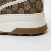 Mens Gucci GG Supreme Canvas Platform High Top Sneakers Size 44