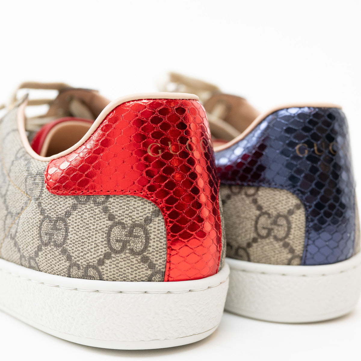 Gucci Beige GG Supreme Canvas Ace Sneakers Size 40.5