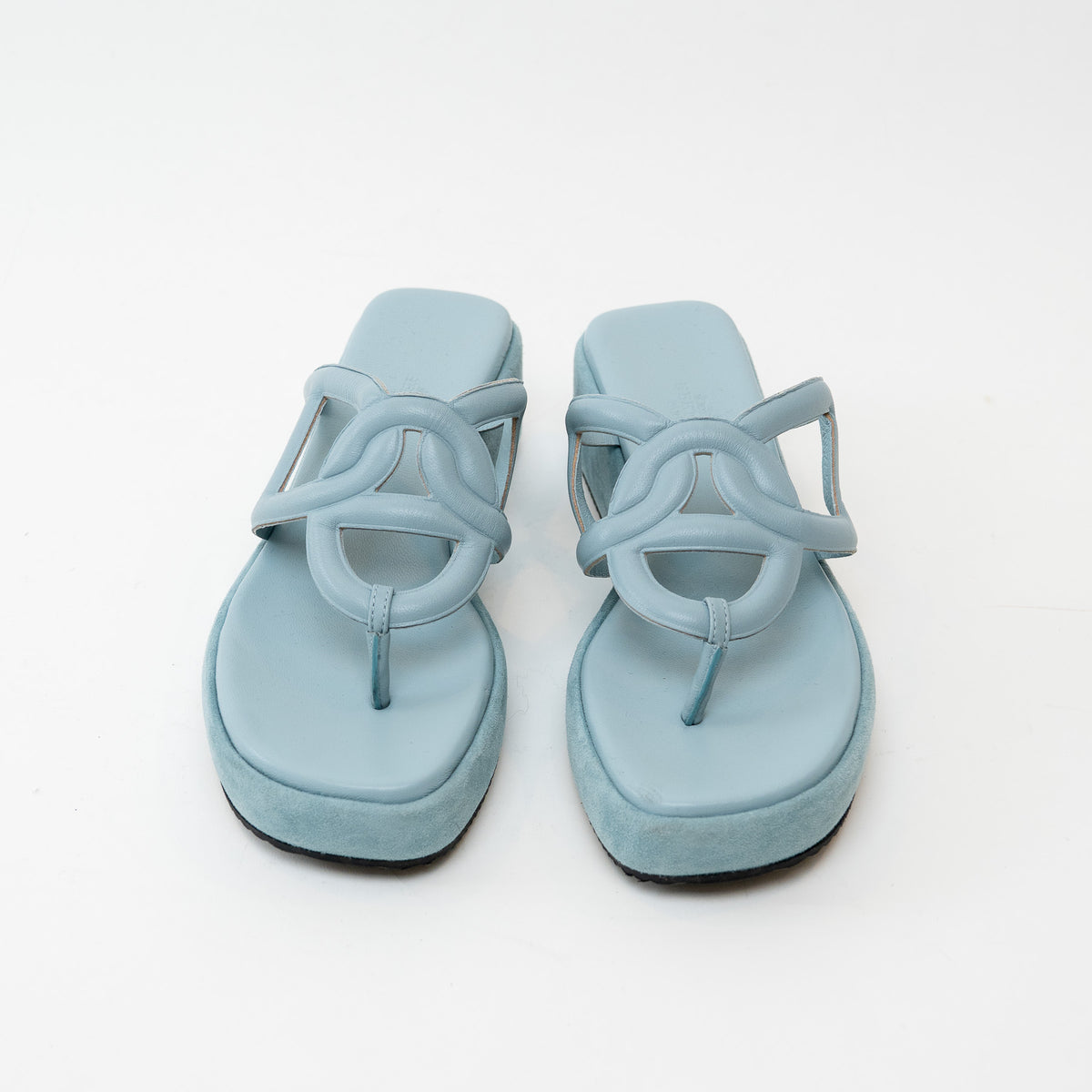 Hermes Veil D'eau Nappa Leather Chaine d'Ancre Gypsy Sandals Size 36