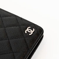 Pre-Loved Chanel™ Black Pebbled Leather Small Agenda