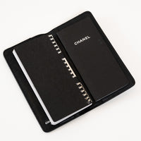 Pre-Loved Chanel™ Black Pebbled Leather Small Agenda