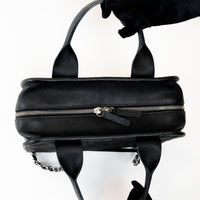 Pre-Loved Chanel™ Black Pebbled Leather Bowling Bag