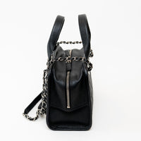 Pre-Loved Chanel™ Black Pebbled Leather Bowling Bag