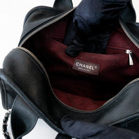 Pre-Loved Chanel™ Black Pebbled Leather Bowling Bag