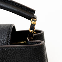 Louis Vuitton Black Grained Leather Capucines BB Handbag