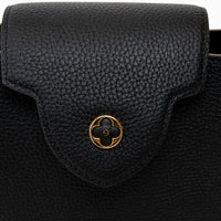 Louis Vuitton Black Grained Leather Capucines BB Handbag