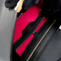 Louis Vuitton Black Grained Leather Capucines BB Handbag