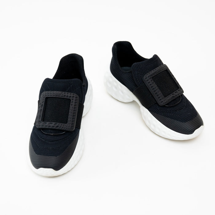 Roger Vivier Black Fabric Mesh Sneakers Size 34.5