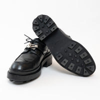 Hermes Black Calfskin Leather First Derby Loafers Size 38/40