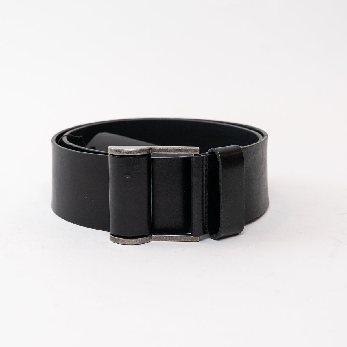 Saint Laurent Black Leather Belt Size 80