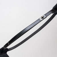 Hermes Black Leather Double Buckle Kelly Belt Size 90