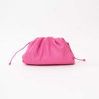 Bottega Veneta "The Mini Pouch" Clutch in Pink Calfskin Leather