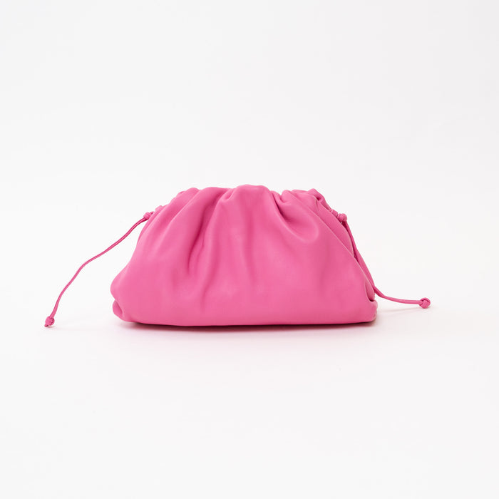 Bottega Veneta "The Mini Pouch" Clutch in Pink Calfskin Leather