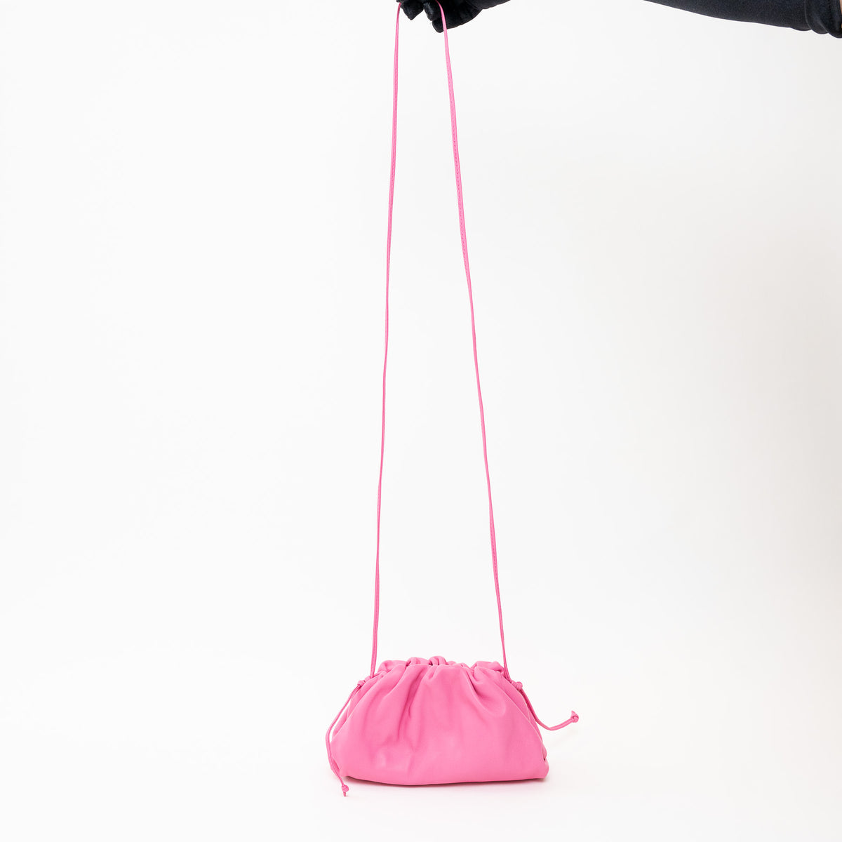 Bottega Veneta Pink Calfskin Leather The Mini Pouch