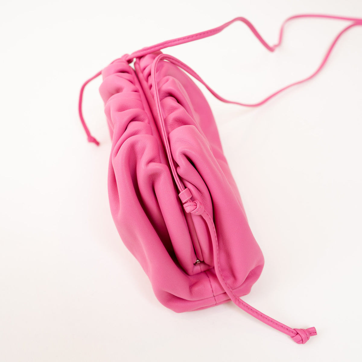 Bottega Veneta Pink Calfskin Leather The Mini Pouch