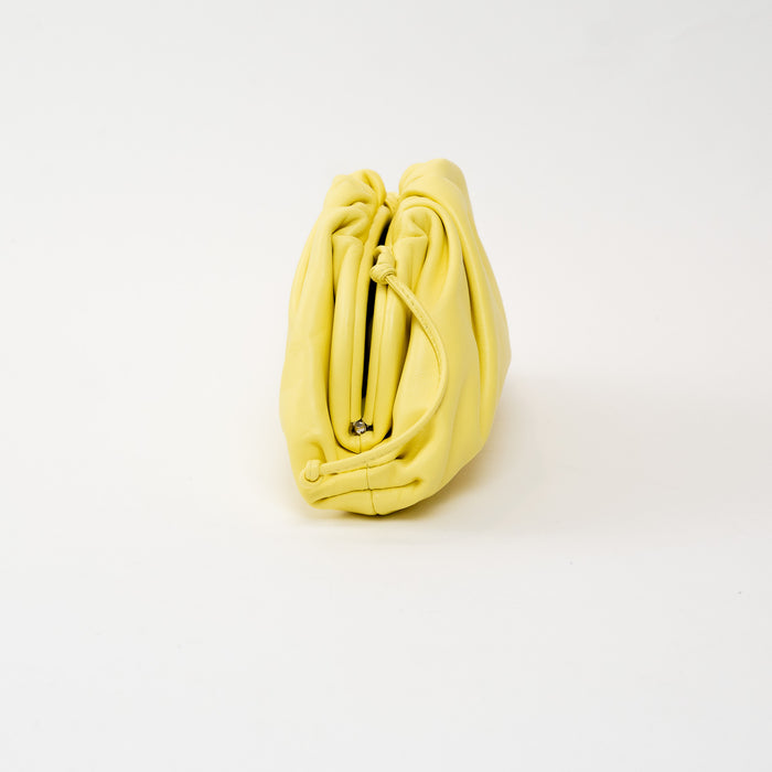 Bottega Veneta Yellow Calfskin Leather "The Mini Pouch" Clutch