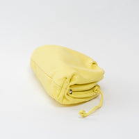 Bottega Veneta Yellow Calfskin Leather "The Mini Pouch" Clutch