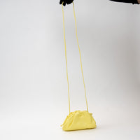 Bottega Veneta Yellow Calfskin Leather "The Mini Pouch" Clutch