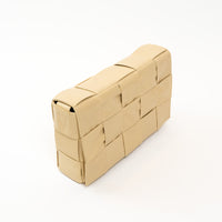 Bottega Veneta Beige Calfskin Leather Intrecciato Cassette Crossbody Bag