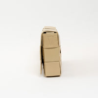 Bottega Veneta Beige Calfskin Leather Intrecciato Cassette Crossbody Bag