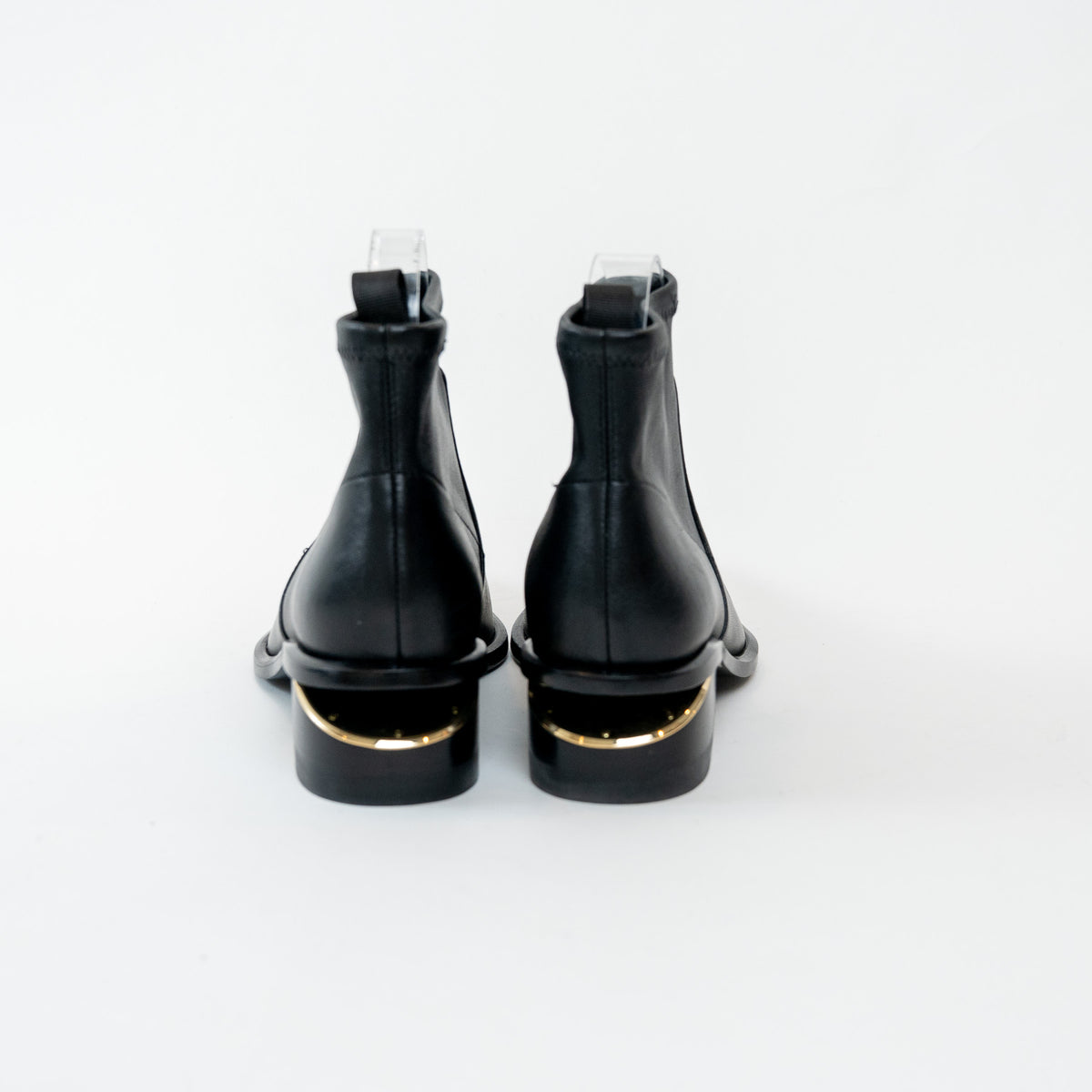 Alexander Wang Black Lambskin Leather Kori Stretch Boots Size 36