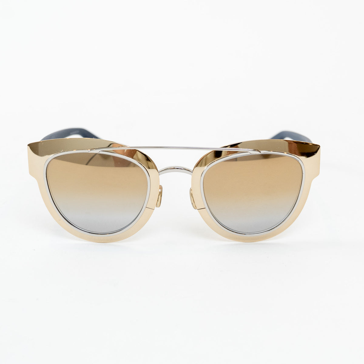Dior Light Gold and Navy Double Bridge DiorChromic Sunglasses