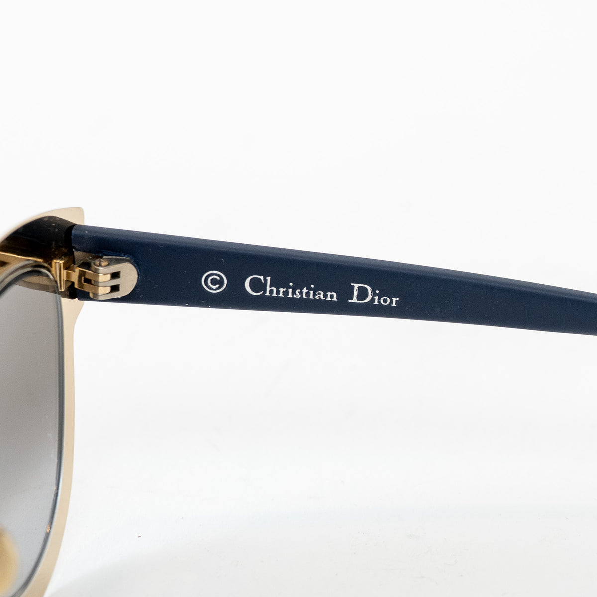 Dior Light Gold and Navy Double Bridge DiorChromic Sunglasses