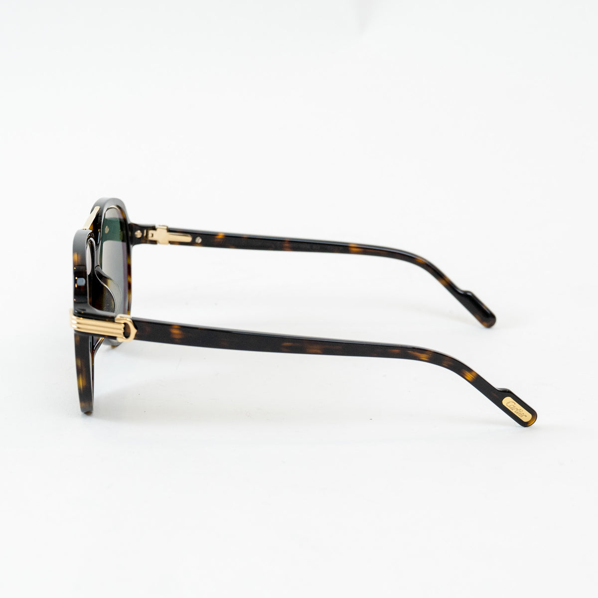 Cartier Tortoise Shell Aviator Sunglasses