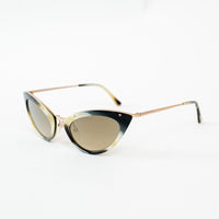 Tom Ford Rose Gold Black/White/Olive Frame Cateye Grace Sunglasses
