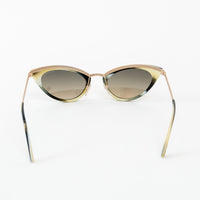Tom Ford Rose Gold Black/White/Olive Frame Cateye Grace Sunglasses