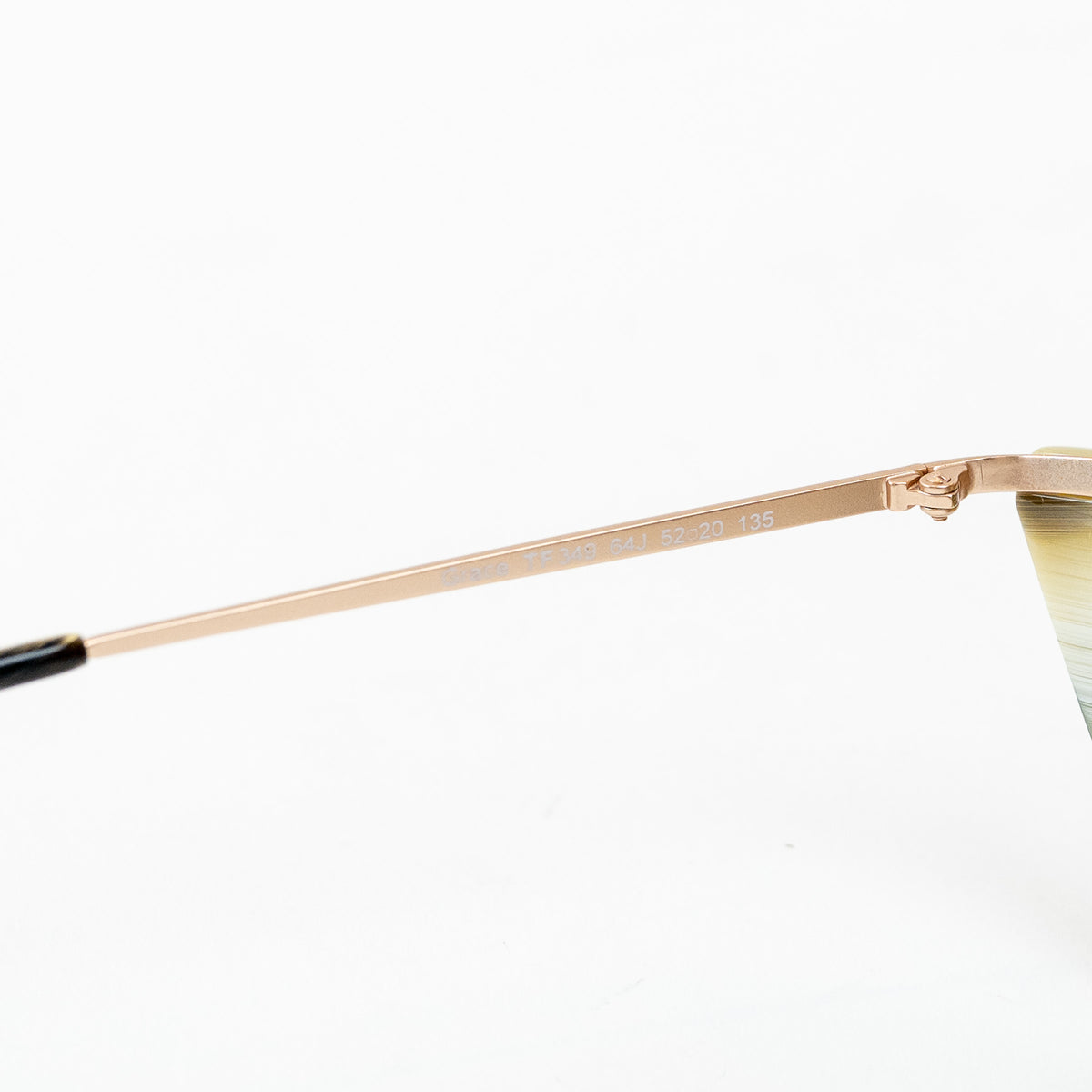 Tom Ford Rose Gold Black/White/Olive Frame Cateye Grace Sunglasses