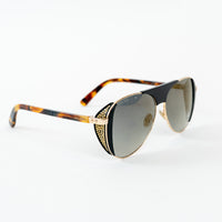 Jimmy Choo Black Mirror Gradient Aviator Sunglasses