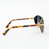 Jimmy Choo Black Mirror Gradient Aviator Sunglasses