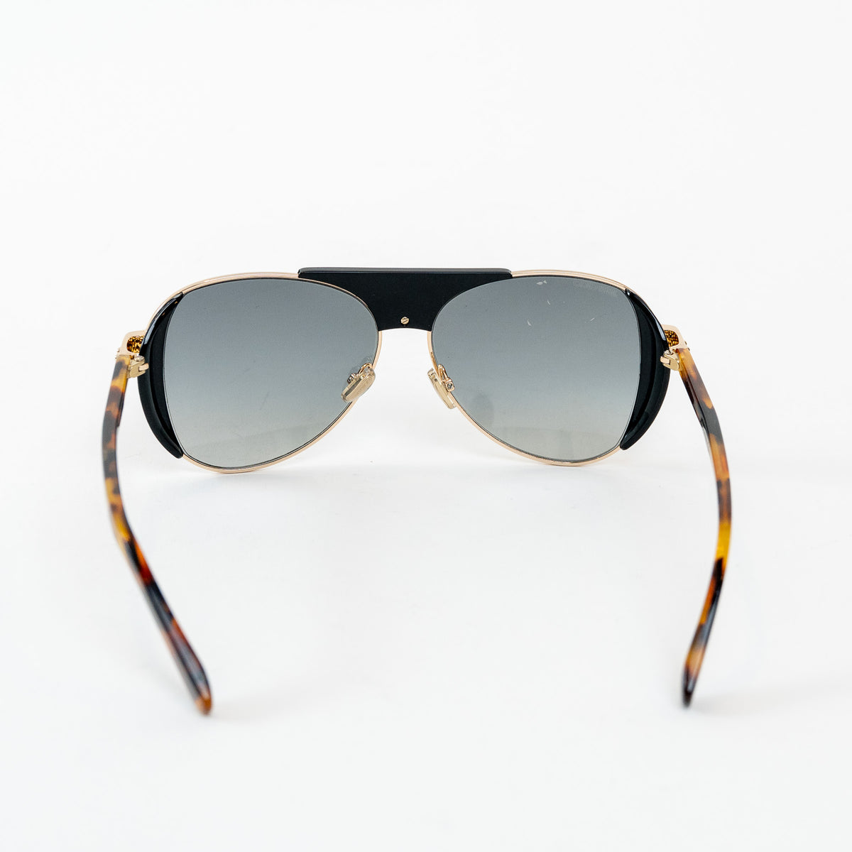 Jimmy Choo Black Mirror Gradient Aviator Sunglasses