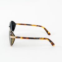 Jimmy Choo Black Mirror Gradient Aviator Sunglasses