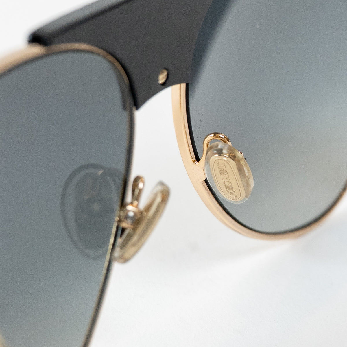 Jimmy Choo Black Mirror Gradient Aviator Sunglasses